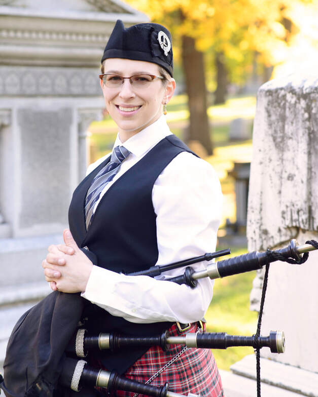 Meridith, Bagpiper for hire for weddings, funerals, and more 